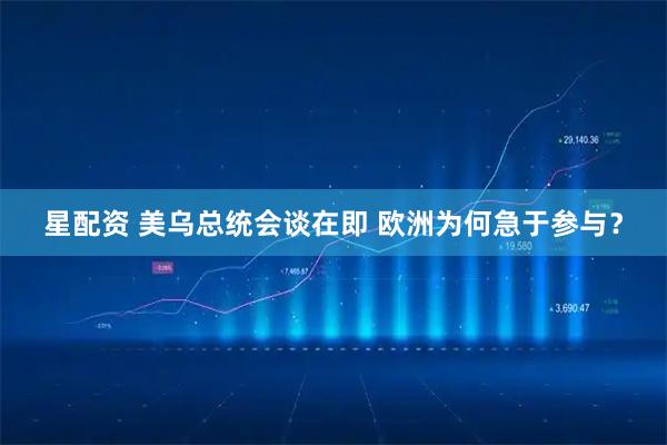 星配资 美乌总统会谈在即 欧洲为何急于参与？