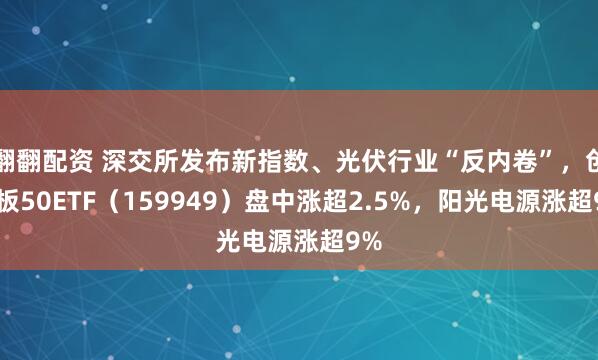 翻翻配资 深交所发布新指数、光伏行业“反内卷”，创业板50ETF（159949）盘中涨超2.5%，阳光电源涨超9%